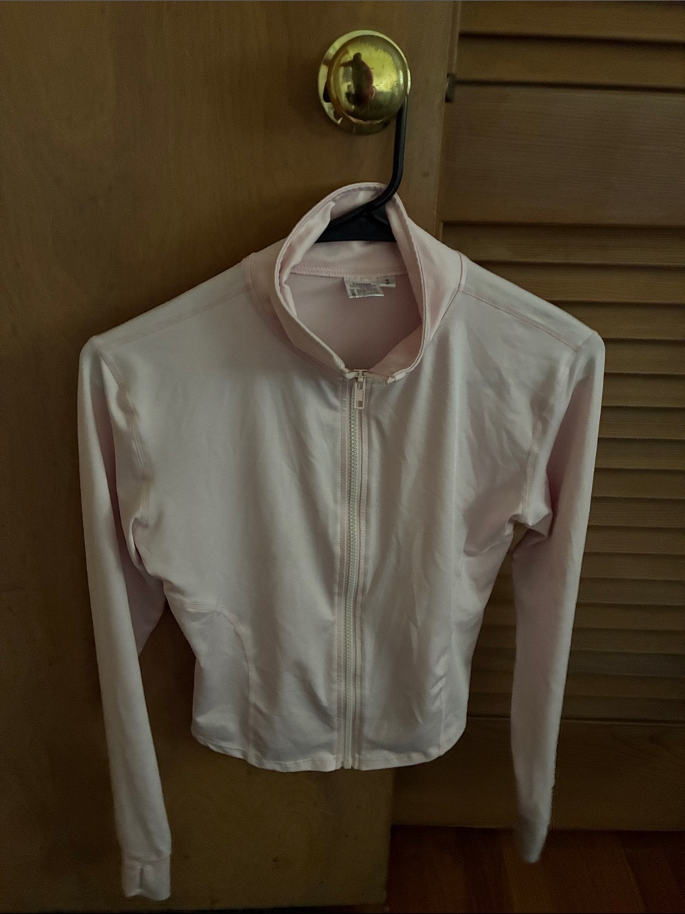 Women's Light Pink Zip-Up Jacket